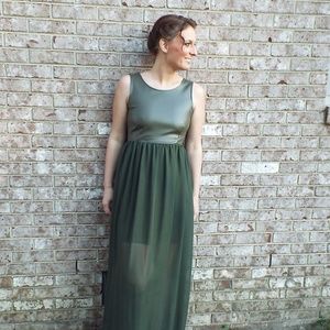 Olive Green Maxi Dress